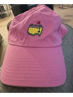 Magnolia Lane MASTERS PGA GOLF Hat Cap PINK Adjustable Logo Augusta EXCELLENT